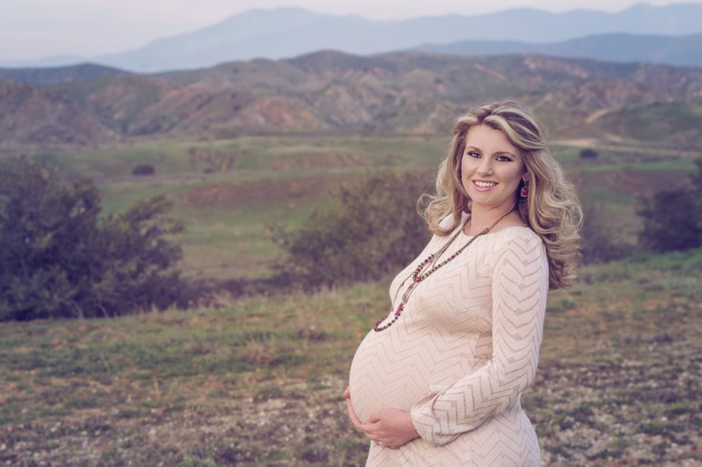 A woman about to use cannabis while pregnant 