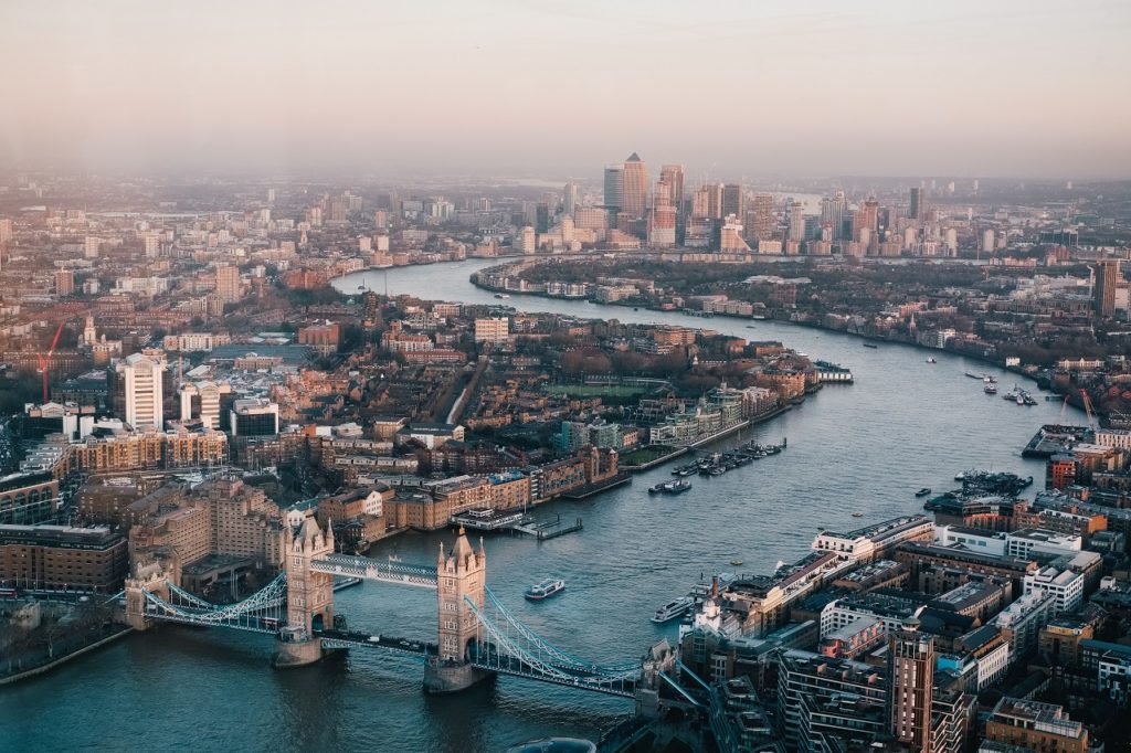 A photo of London depicting the British cannabis market