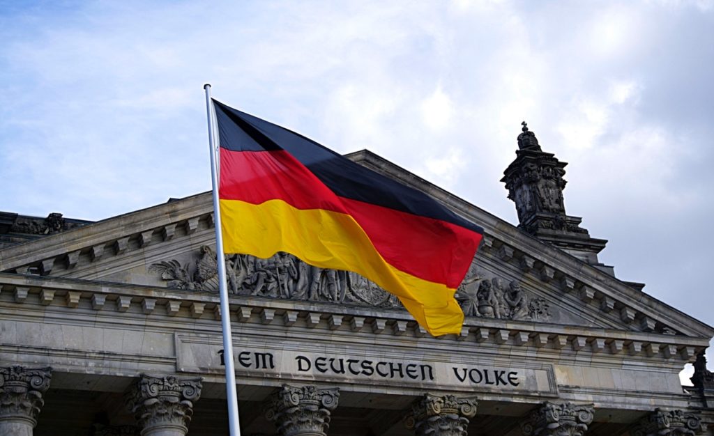 German flag representing cannabis in Germany