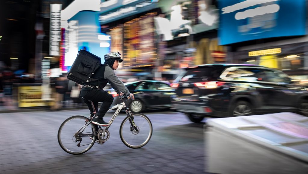 delivery person representing delivery cannabis businesses in california