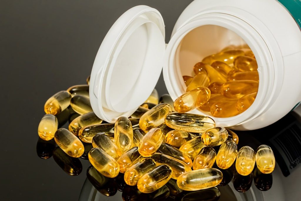 CBD capsules representing typical CBD drops