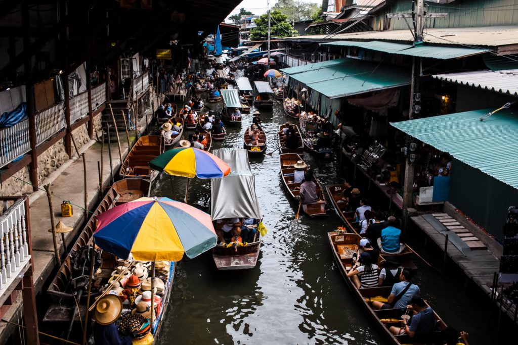 A Bangkok market representing Thailand's cannabis industry