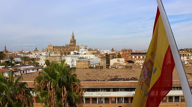 A picture of Seville representing cannabis in Spain