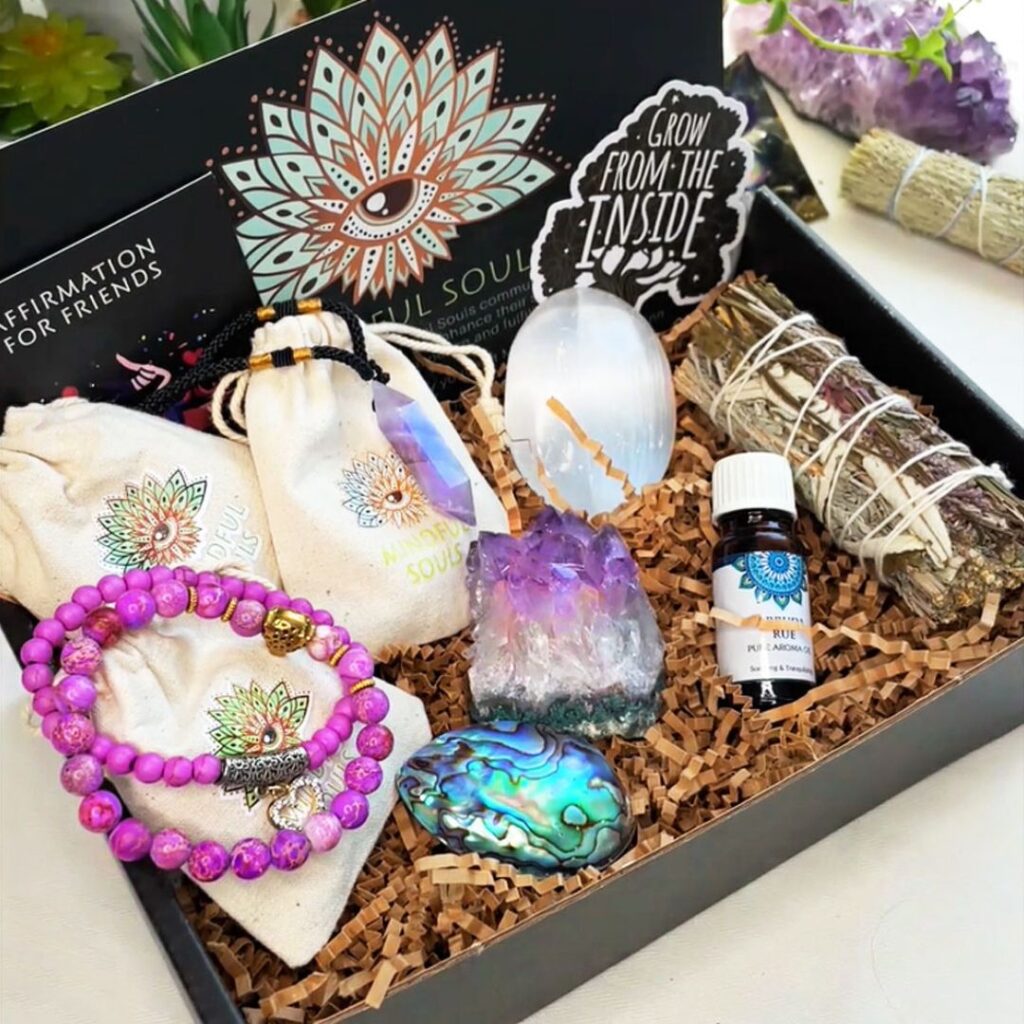 Mindful Box by Mindful Souls helps subscribers on their manifesting journey towards harnessing the law of attraction.